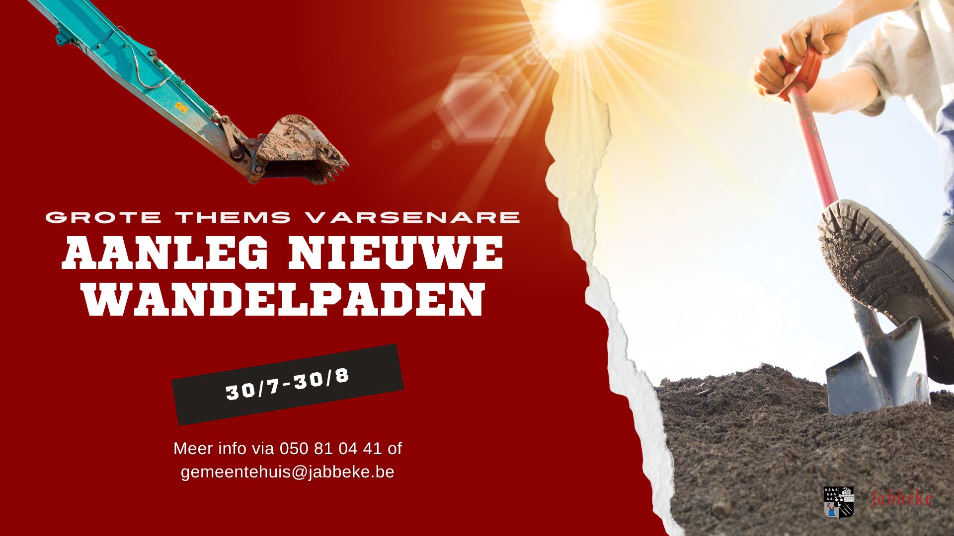 VERNIEUWING VAN DE WANDELPADEN IN GROTE THEMS